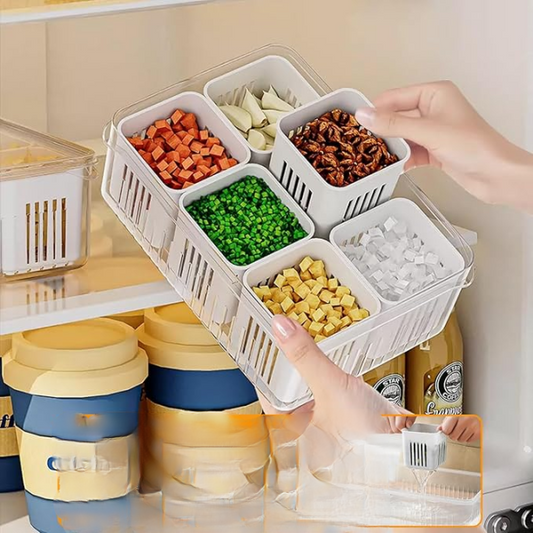 6 Grid Refrigerator drain storage Box