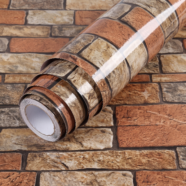 Self Adhesive Stone Brick Marble Sheet (60x200 CM)