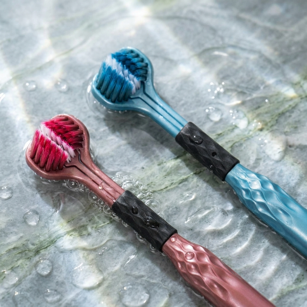 1Pcs Triple Head Soft Bristle Toothbrush