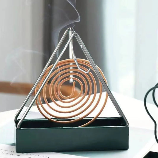 Triangular Shape Wrought Plastic Mosquito Coil Holder