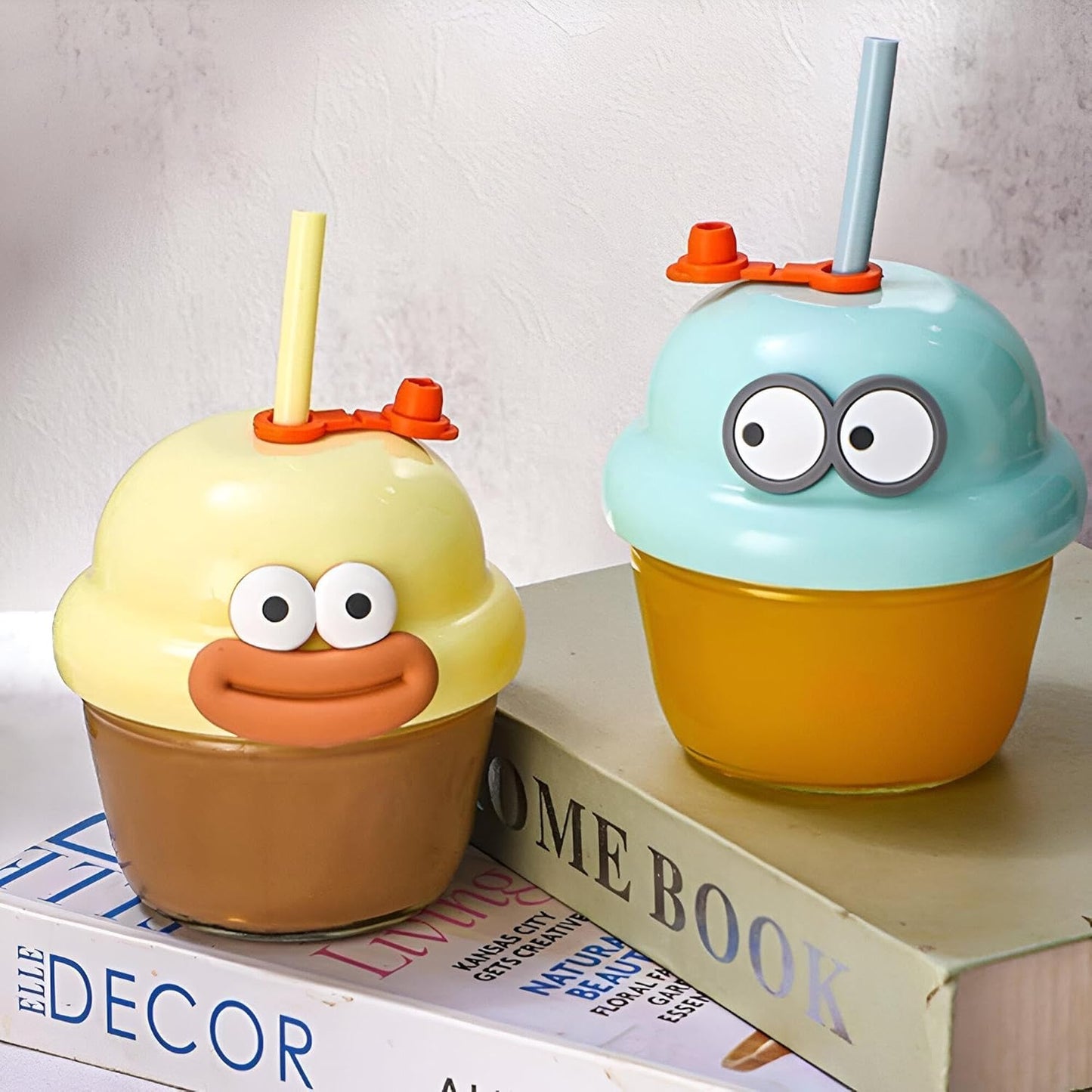 Funny Faces Slub Glass Sipper