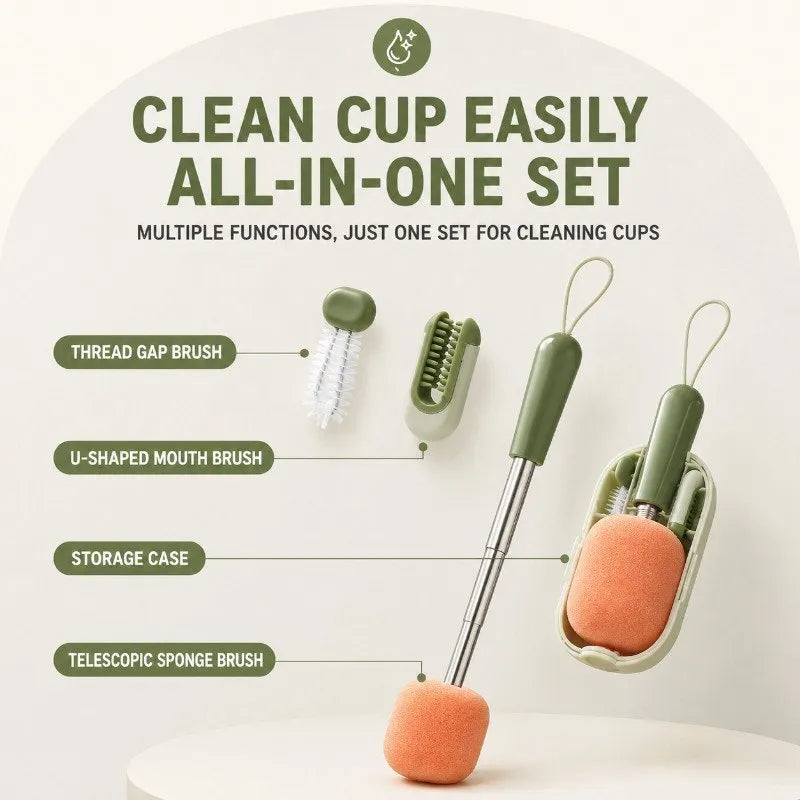 3 In 1 Extendable Cup Cleaning Brush