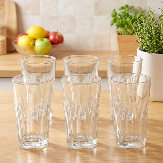 6pcs Aqua Wave Drinking Glass Set