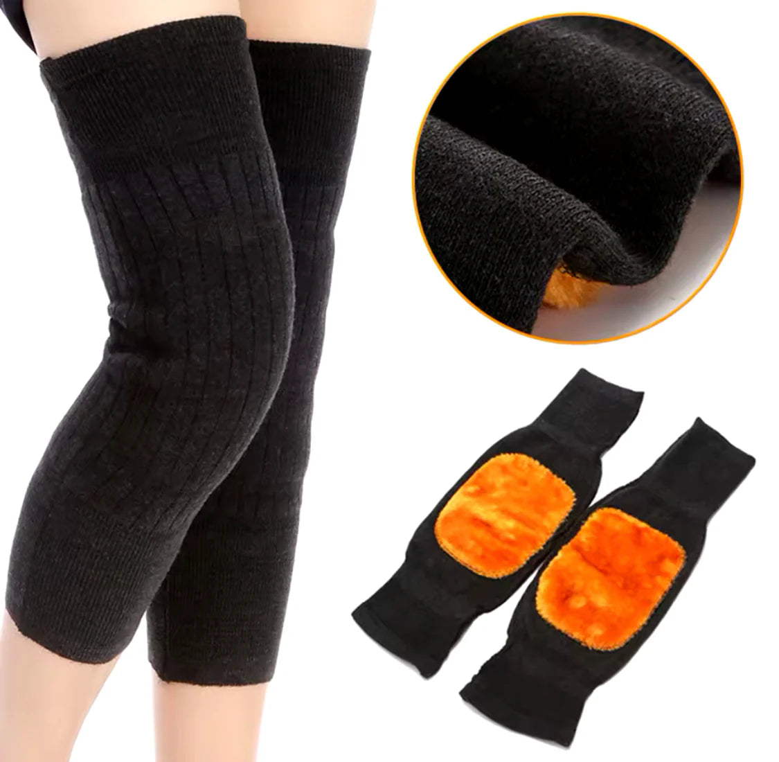 Warm Wool Knee Pads (Pair)