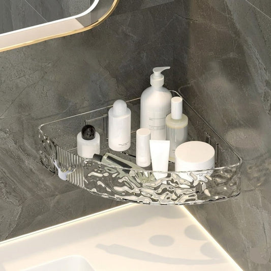 Acrylic Self Adhesive Bathroom Corner Shelf