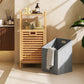 Laundry Basket with Wooden Storage Shelf
