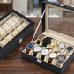 12 Slot Leather Watch Organizer Box