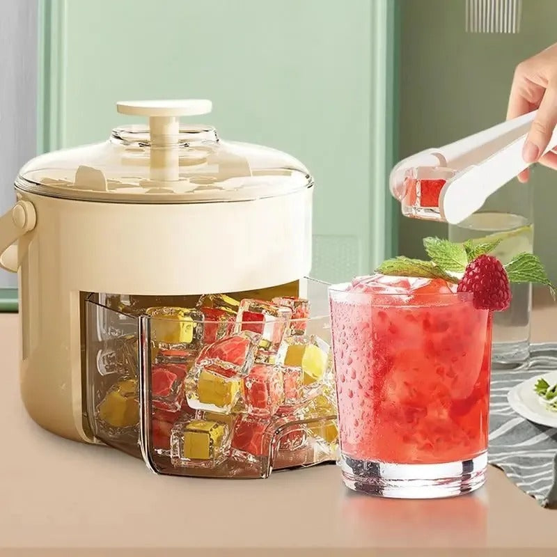 Rotating Ice Tray With Lid And Bin