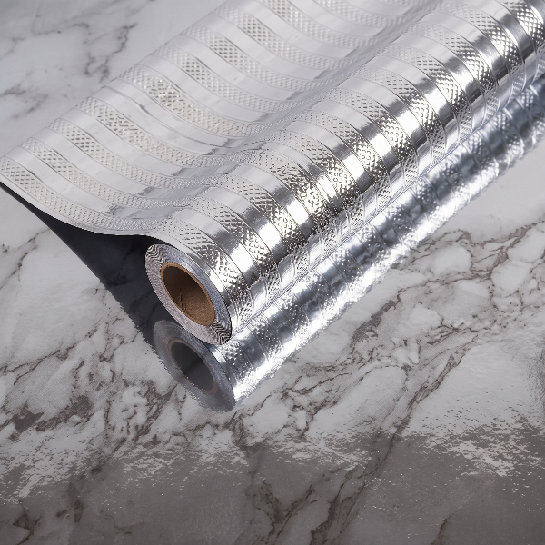 Self Adhesive Silver Ray Marble Sheet (60x200 CM)