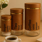 3PCs Airtight Glass Storage Jar Set with Wooden Lid