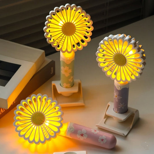 USB Rechargeable Desktop Fan with Night Light