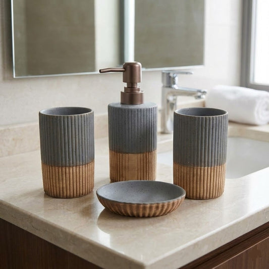 4PCs Luxury Cereamic Bathroom Accessories Set