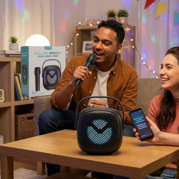 Rechargeable Wireless Bluetooth Speaker with  Mic