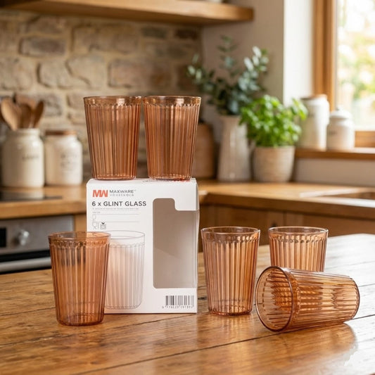 6PCs Plastic Glint Glass