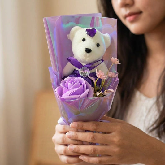 Creative Fabric Knitted Flower Bouquet