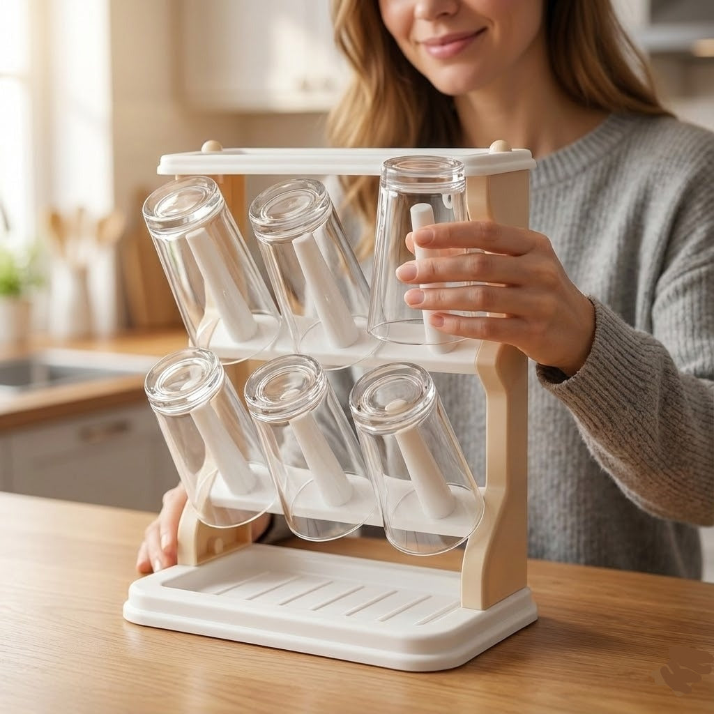 Creative Glass Plastic Stand Holder