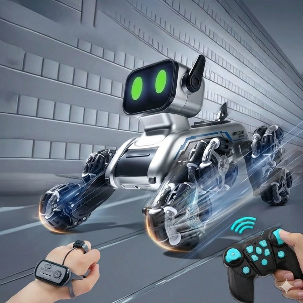 Remote & Watch Control Stunt Spray Robot Car