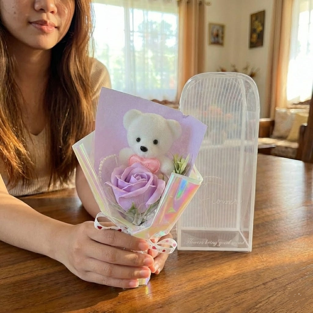 Creative Fabric Knitted Flower Bouquet