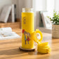Creative Cartoon Printed Glass Water Bottle