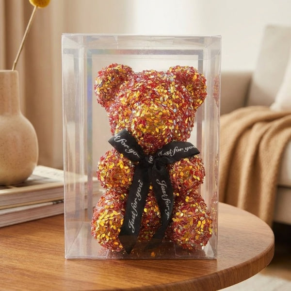 Sequin Teddy Bear For Gift (Random Color)