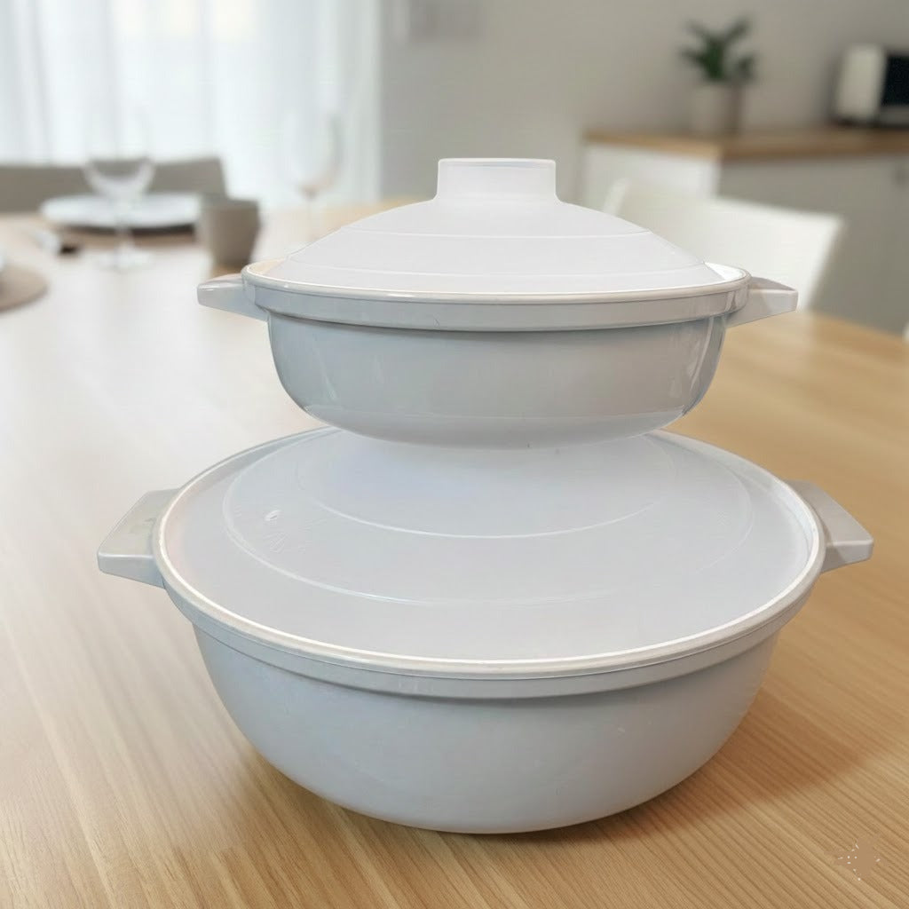 2PCs Set  Microwave Cooking Pot Set