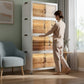 4 Layer Storage Cabinet with Transparent Doors