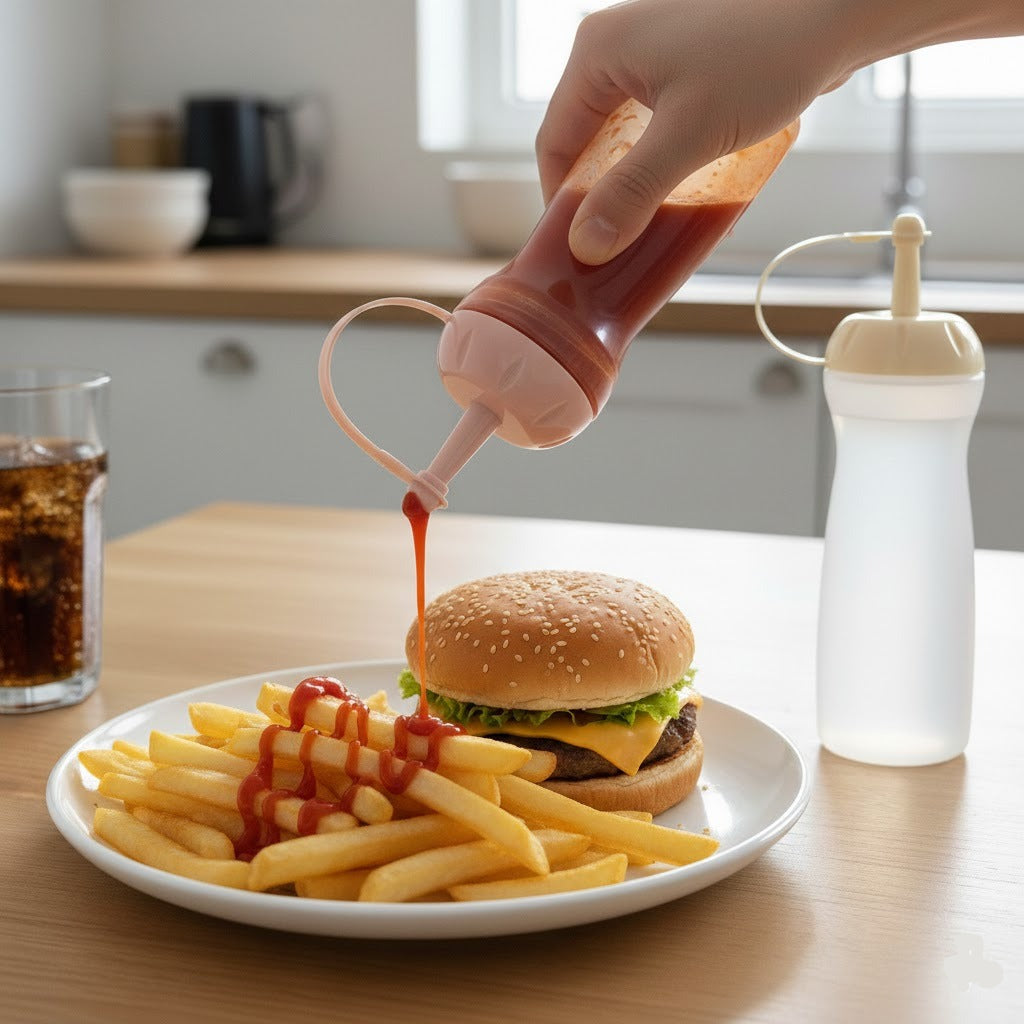 2PCs Plastic Ketchup Bottle Set
