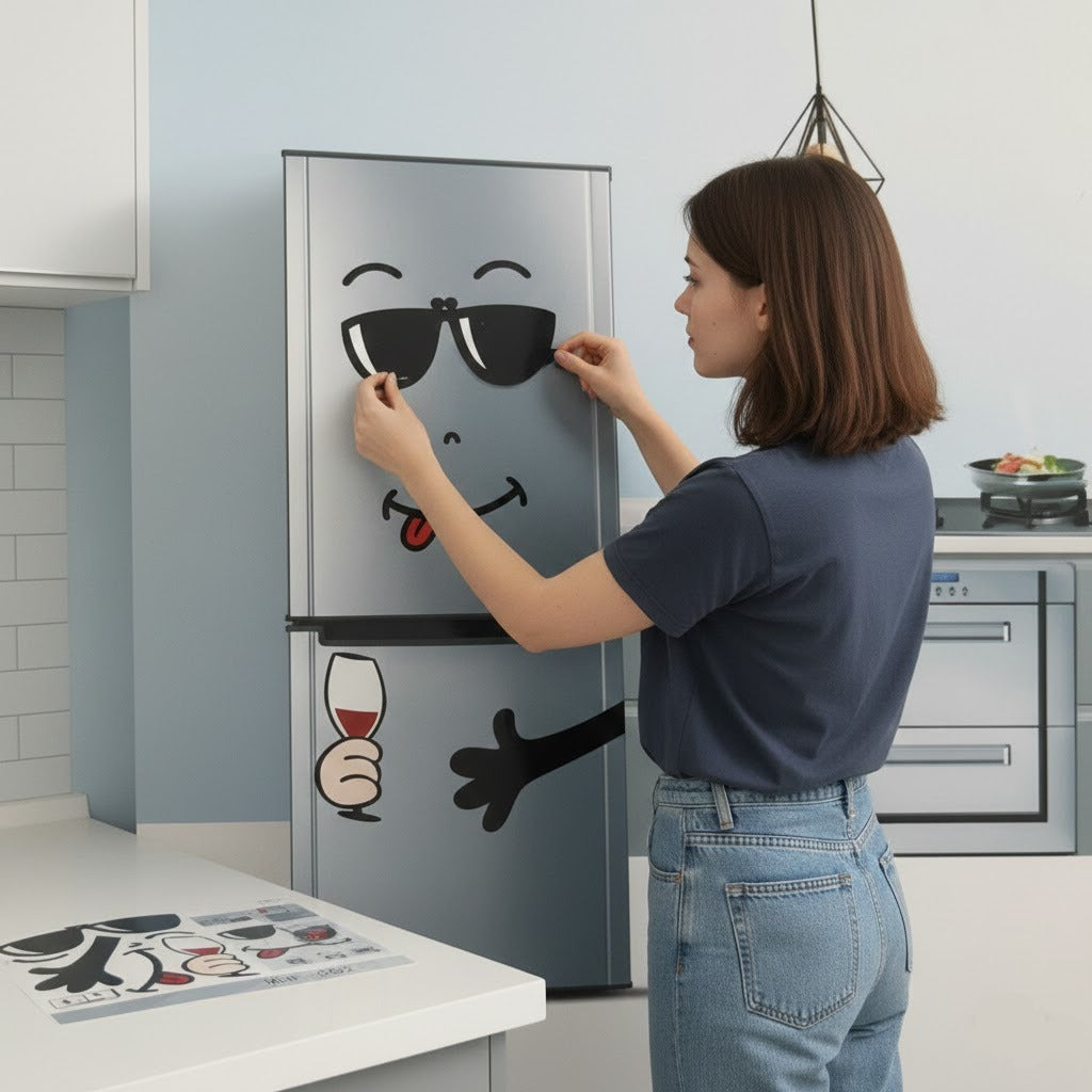 Self Adhesive Smiley Fridge Sticker (Random Sticker)