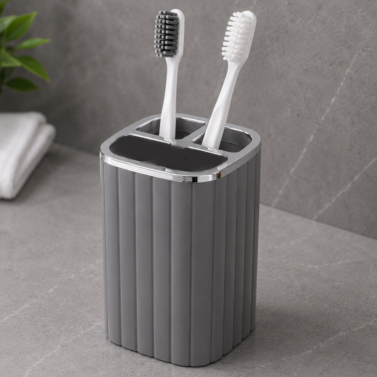 Multi-Purpose Plastic Toothpaste & Cosmetic Brush Holder