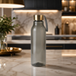Golden Cap Plastic Water Bottle with Strap