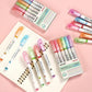 Pack Of 6 Linear Roller Design Color Pen