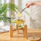 Luxury Glass Beverage Dispenser with Deer Lid