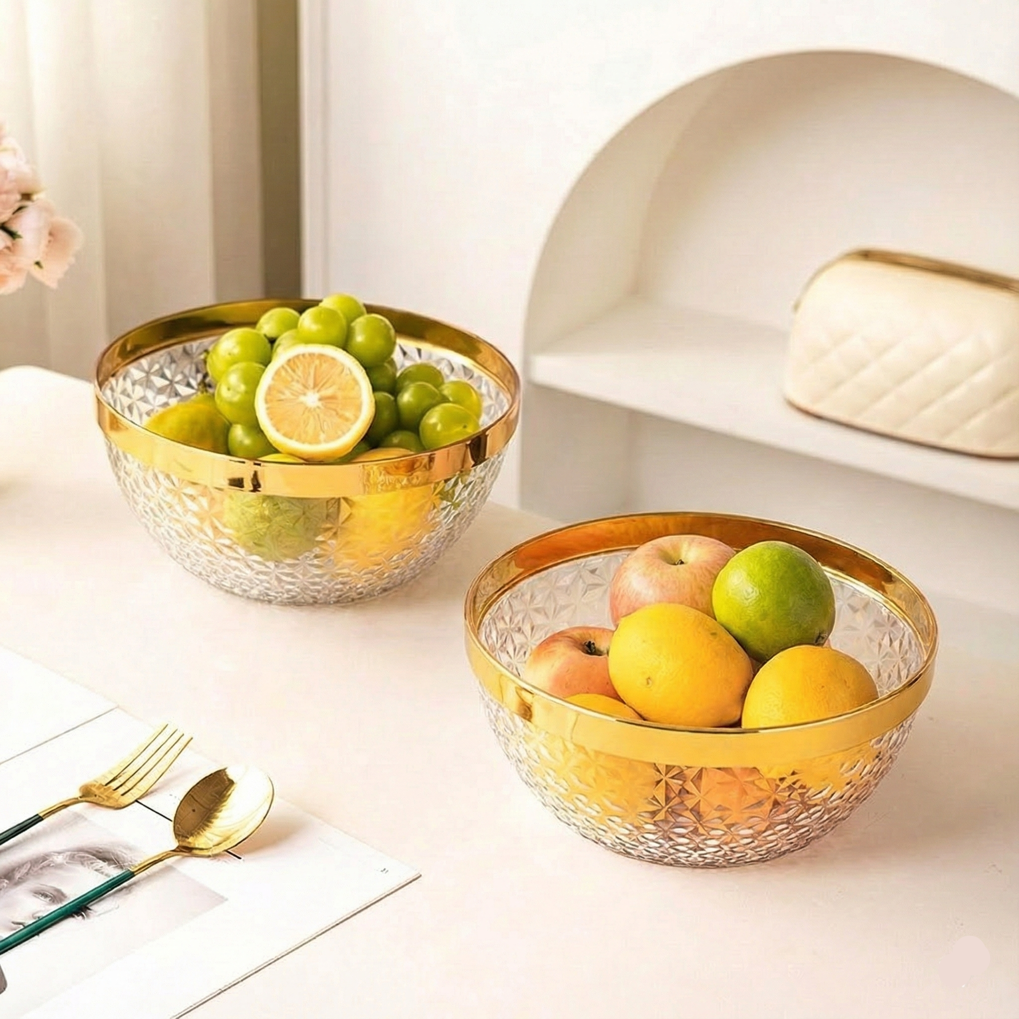 Gold Trim Clear Plastic Punch Bowl – Wholesale City
