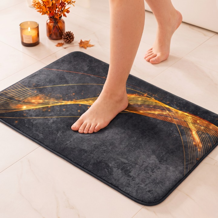 Golden Wave Non Slip Bath Mat