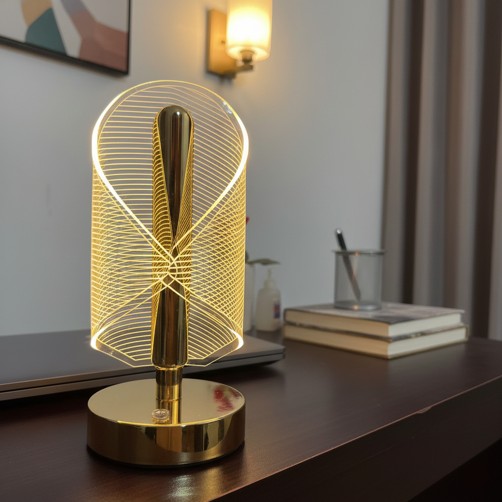 Rechargeable Touch Sensor Crystal Table Lamp