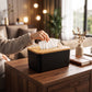 Elegant Tissue Storage Box With Wooden Lid