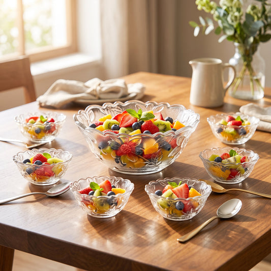 7PCs Elegant Glass Bowl Set