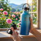 Elegant Stainless Steel Water Bottle With 3 Caps