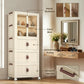 Portable Storage Organizer With Transparent Doors And Wheels