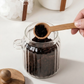 Glass Storage Jar with Wooden Lid & Spoon 500 ML