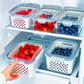 3PCs Double Layer Fridge Storage Baskets