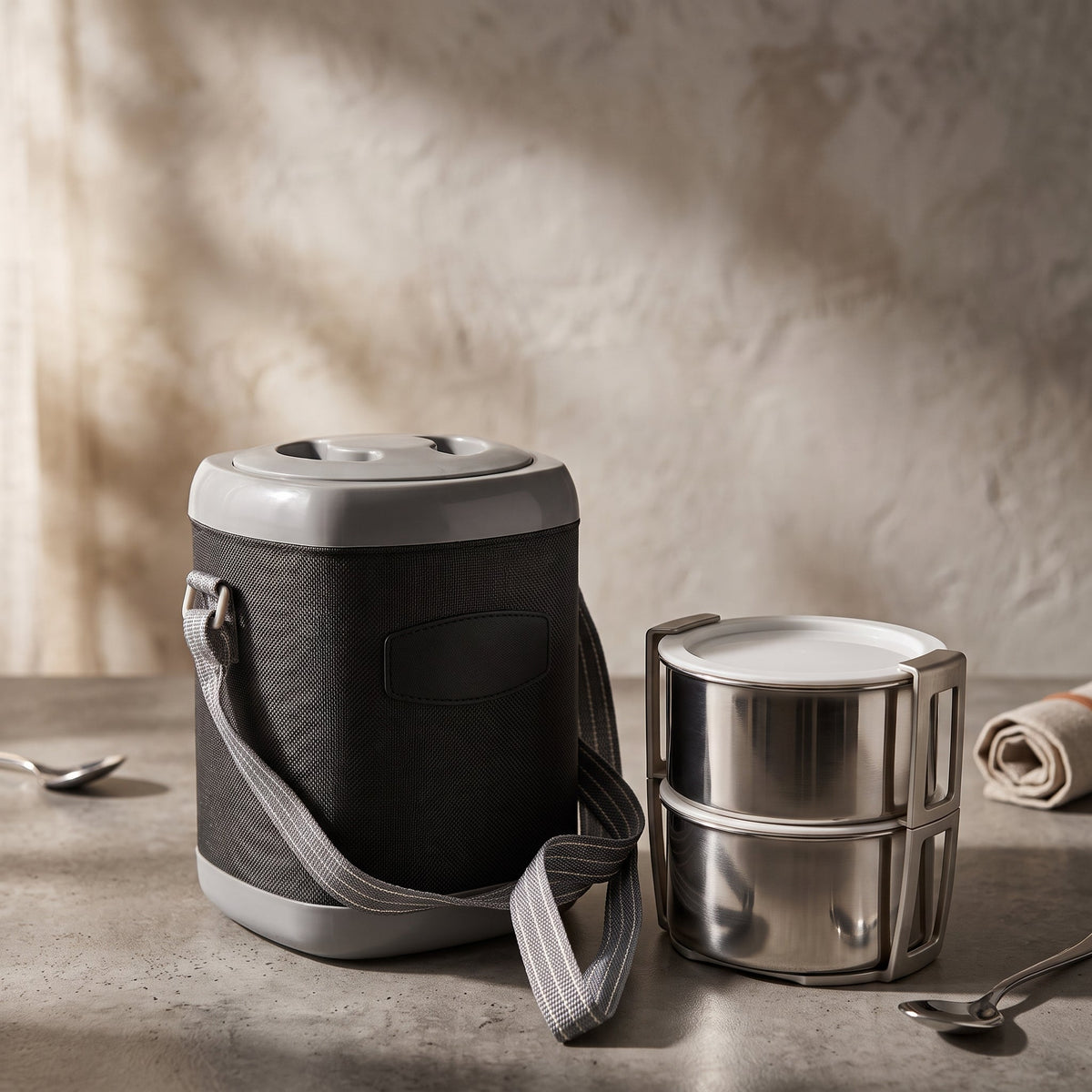 Stainless Steel 2-In-1 Lunch Carrier