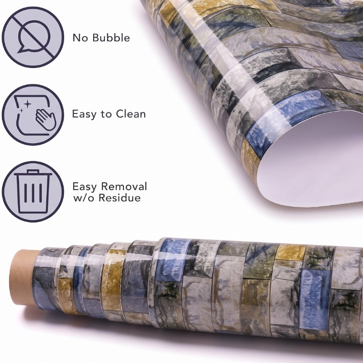 Self Adhesive Stone Mosaic Marble Sheet (60x200 CM)