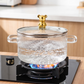 Transparent Heat Resistant Glass Cooking Pot 1600ML