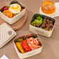 3PCs Stainless Steel Square Insulated Boxes With Thermal Bag