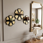 3PCs Golden Heart Flower Wall Shelf