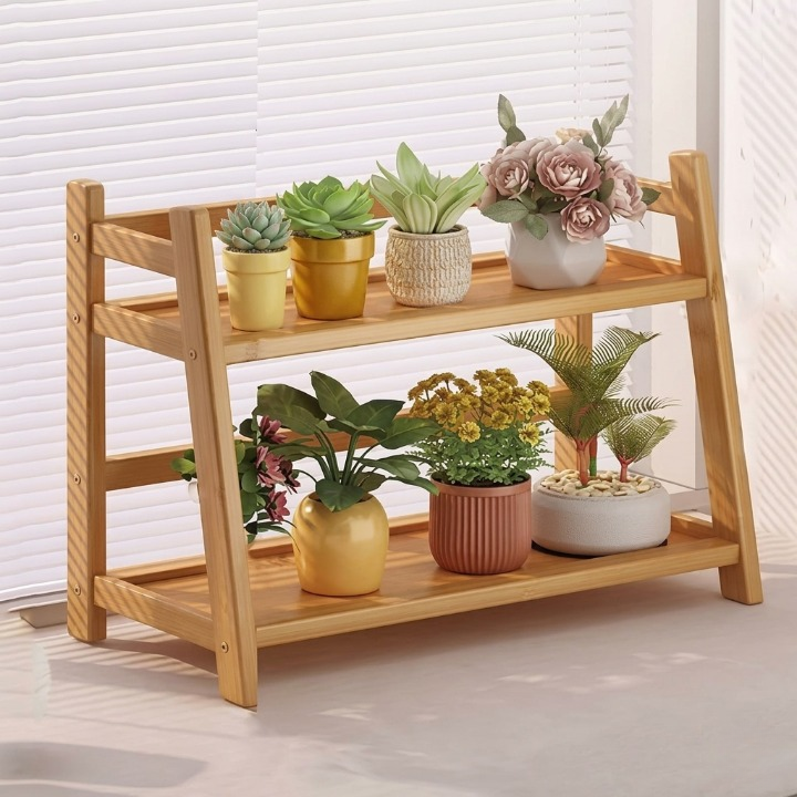 2 Layer Multi-Purpose Wooden Organizer Shelf