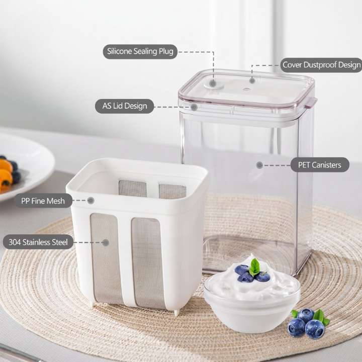 Elegant Greek Yogurt Strainer Container 1100ML