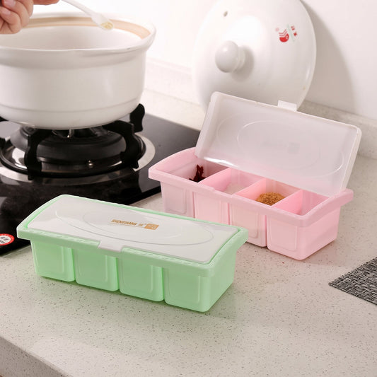 4-Compartment Spice Storage Box