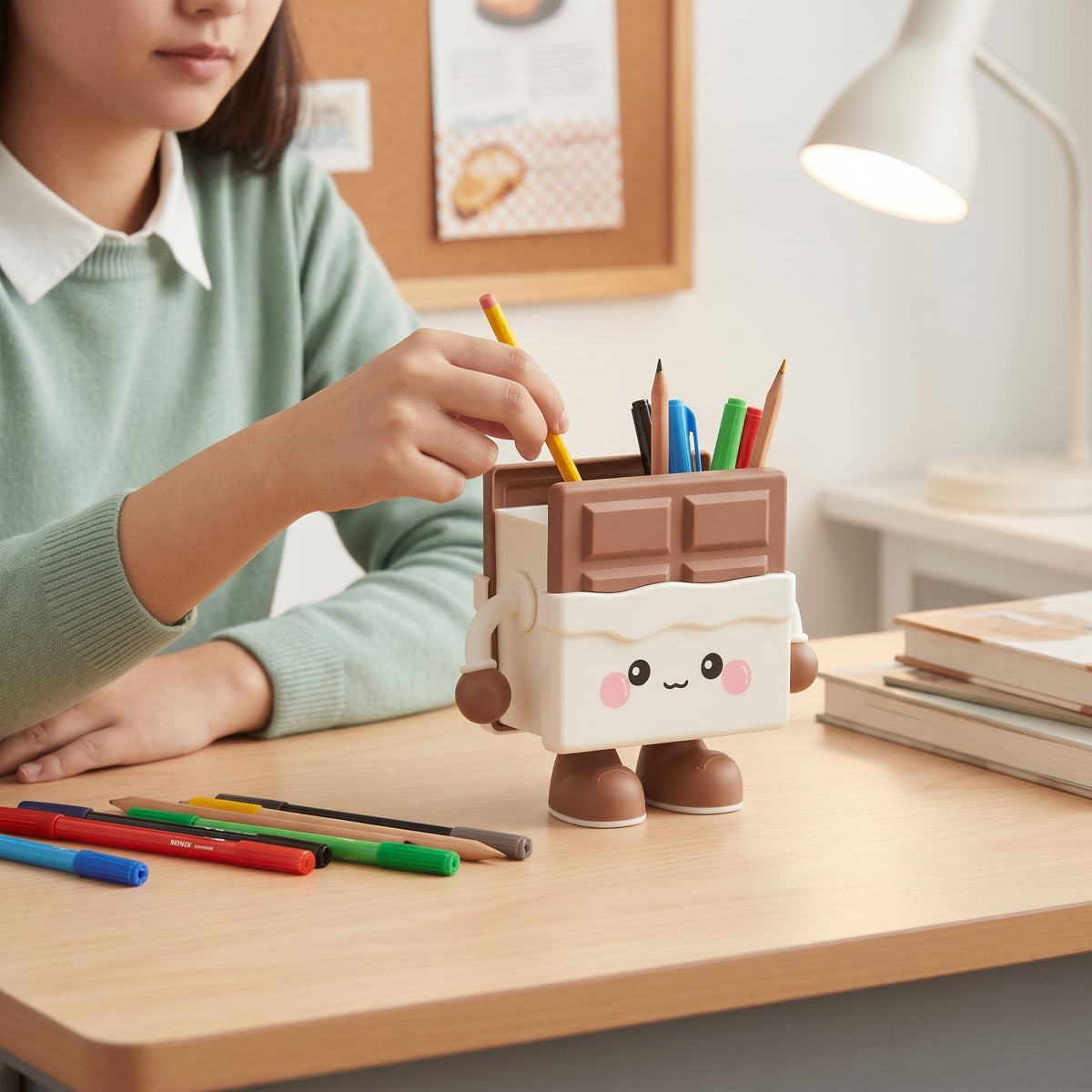 Cute Cartoon Chocolate Pen Holder